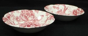 Johnson Brothers ENGLISH CHIPPENDALE PINK 2 Fruit Bowls GREAT CONDITION - Picture 1 of 5