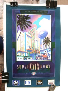 Lot TWO 1995 Super Bowl XXIX 49ers Chargers NFL 75th Anniv  10X15 PROMO Poster - Picture 1 of 3