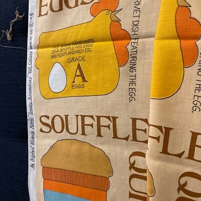 Waverly Fabrics ‘Simply Scrumptious’ Vat Colors Chicken Hen Eggs Bread Orange - Image 1 of 4