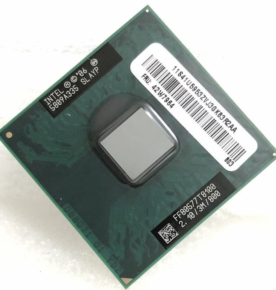 Intel Core 2 Duo T8100 2.1GHz Dual-Core 3M SLIDEP BGA479 PGA478 Notebook CPU - Image 1 of 4