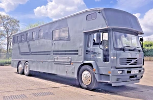 Volvo FL6 Race Transporter Horsebox Motorhome Camper Conversion with Car Garage - Picture 1 of 15
