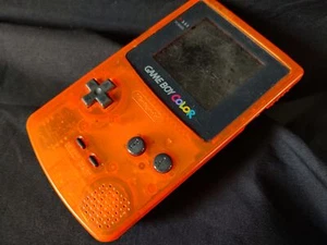 Nintendo Gameboy Color DAIEI HAWKS Limited edition Clear Orange console-g1216- - Picture 1 of 15
