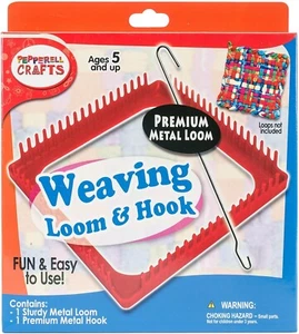 Weaving Pot Holder Loops Metal Loom & Hook Set - Picture 1 of 2