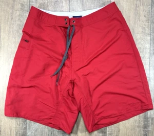 Patagonia Nylon Men's Board Shorts Size 34 Red Drawstring Swimming Hiking Trunks - Picture 1 of 15
