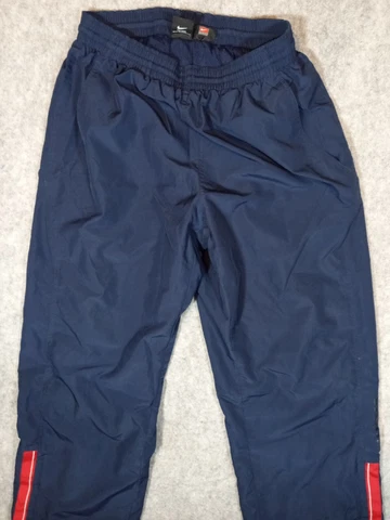 Mens Nike Kansas Jayhawks Basketball Pants Size L Blue Ankle Zipper Drawstrings Cover