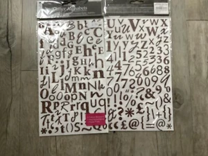 2 Packs 2 Sheets Per Pack Glitter Alphabet / Numbers Fabric - Picture 1 of 1