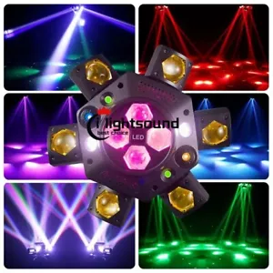 RGBW 6 Arms Bee Eye 10 LED Moving Head Light Beam Laser Stage Light DMX DJ KTV - Picture 1 of 11