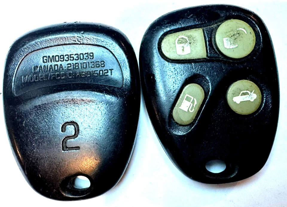 汽车无钥匙遥控器原始设备制造商凯迪拉克 DEVILLE 2000 ABO1502T 控制钥匙链 #2 — 第 1/4 张图片