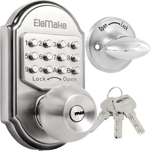 Mechanical Keyless Entry Door Lock Digital Code Keypad Knob Combination Deadbolt - Picture 1 of 12