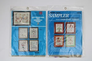 Vogart Crafts Sampler Stamped Embroidery Kit 7062B Home Is My Castle 7937D Heart - Picture 1 of 7