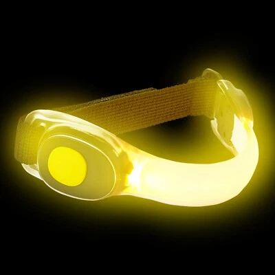 2 Yellow LED Running Armband Reflective Flashing Running Jogging High Visibility - Image 1 of 4