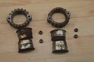 76 Kawasaki KZ400S, 74-78, pinzas/bridas de escape con tuercas de montaje - Imagen 1 de 8