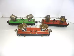 LIONEL (3) PREWAR SEARCHLITE CARS 1938 2820,2X-820 O GAUGE VINTAGE - Picture 1 of 7