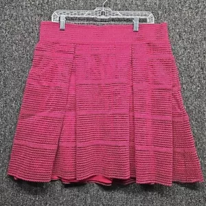 Torrid Skirt Womens 0 Plus Size Mini Pleated Burgundy Zip Lace Overlay Whimsie - Picture 1 of 8