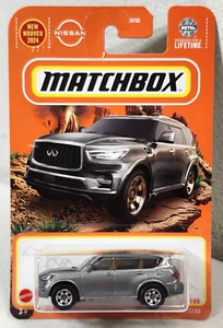 2024 Matchbox 2022 Infiniti QX80 Gray Car 1/64 Toy Vehicle Mattel NEW - Picture 1 of 7