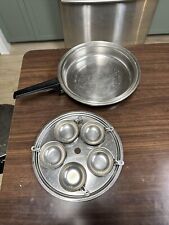 FlavorSeal by Cory Cookware 9” Pan Skillet 18-8 Stainless No Lid Egg Poacher