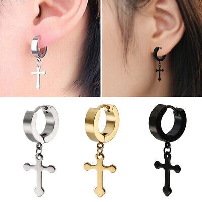 Earrings Piercing Stainless Steel Cross Clip ...