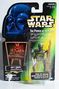 Star Wars The Power Of The Force ASP-7 Droid With Spaceport Supply Rods Kenner - Picture 1 of 3