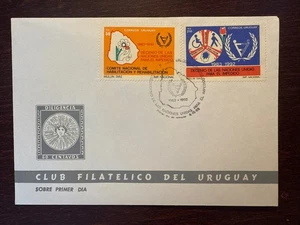 URUGUAY FDC COVER 1989 YEAR DISABLED PEOPLE HEALTH MEDICINE STAMPS - Picture 1 of 1