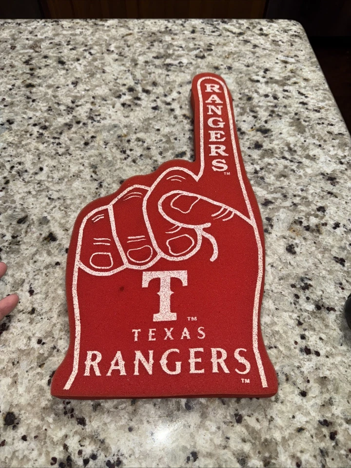 Dedo de espuma TX Rangers MLB hecho en EE. UU. por WinCraft mercancía genuina 2014 Foto 1 de 4