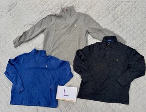 3 Men’s POLO 1/4 Zip Pre-owned L - Picture 1 of 4