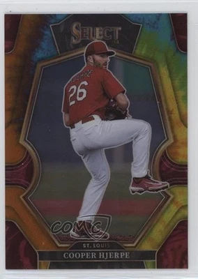 2023 Panini Select Premier Level Tie-Dye Prizm /25 Cooper Hjerpe #185 - Image 1 of 2