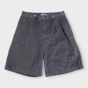Polo Ralph Lauren Chino Shorts Men 32 Navy Classic Pony Preppy Flat Front 32x8.5 - Picture 1 of 21