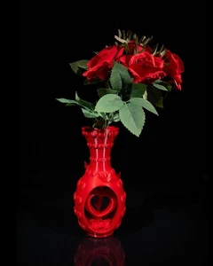 Heart and Flowers Vase - Picture 1 of 5