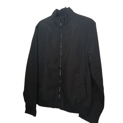 Perry Ellis Lightweight Black Bomber Jacket Sz M - Image 1 of 4