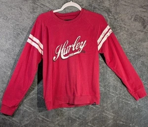 WOMEN'S/JRS Hurley Buzz Tower Crew Fleece Sweatshirt Deep Red Small 1999 - Picture 1 of 6