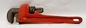 Vintage Pristine Drop Forged Jaws 8” Heavy Duty Pipe Wrench Taiwan - Picture 1 of 13