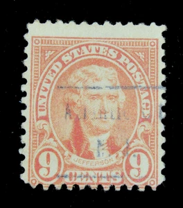 US Postage Stamp Scott 561 Jefferson 9 Cent Used 1922 - Picture 1 of 2