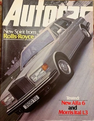 AUTOCAR MAGAZINE 04-OCT-80 - Saab 900, Morris Ital, Rolls Royce Silver Spirit - Image 1 of 2