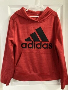 Boys Adidas (Missing Tag) Red Hoodie Size 7-8 - Picture 1 of 4