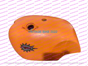 BSA A65 Spitfire 4 galones naranja gas combustible gasolina tanque + tapa... - Imagen 1 de 7