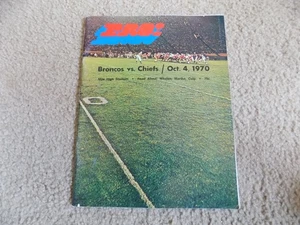 Denver Broncos vs Kansas City Chiefs PRO Football Pro programma 4 ottobre 1970 RARO! - Foto 1 di 2