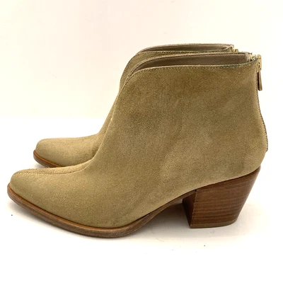 Vince Havana Botines Botas de Gamuza para Mujer 5M Beige Cuero Muesca Zapatos Foto 1 de 4