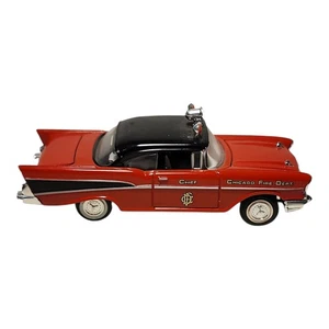 Corgi Chevrolet Bel Air Chicago Fire Chief 1:43 Diecast Car Toy Red Black - Picture 1 of 9