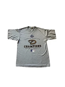 T-shirt vintage Arizona Diamondbacks 2001 World Series grigia grafica taglia large - Foto 1 di 3