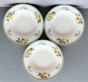 Wedgwood Set di 3 piatti profondi per pasta e zuppa di limone - Vintage 9" Bone China - Foto 1 di 9