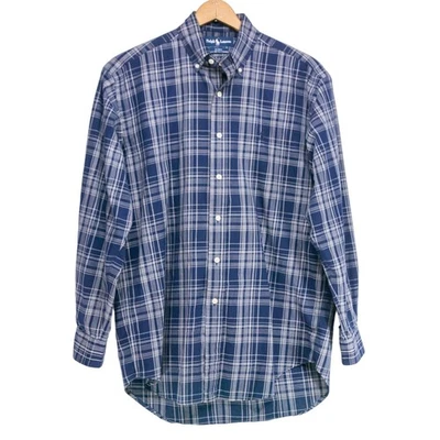 Camisa de vestir pequeña para hombre Ralph Lauren Blake 100 % algodón manga larga con botones Foto 1 de 4