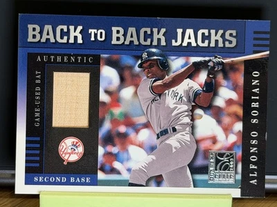 2003 Donruss Elite Back to Back Jacks 24/250 Alfonso Soriano #BB3 - Yankees - Image 1 of 2