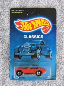 ~NEW~ 1986 Hot Wheels Classic Cobra ~ Unpunched Card ~ Very Good Condition - Picture 1 of 4