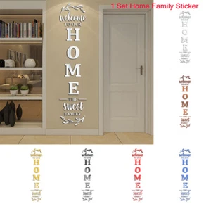 Pegatinas de pared con espejo 3D letras hogar familia calcomanías de acrílico para decoración de la habitación del hogar - Imagen 1 de 14