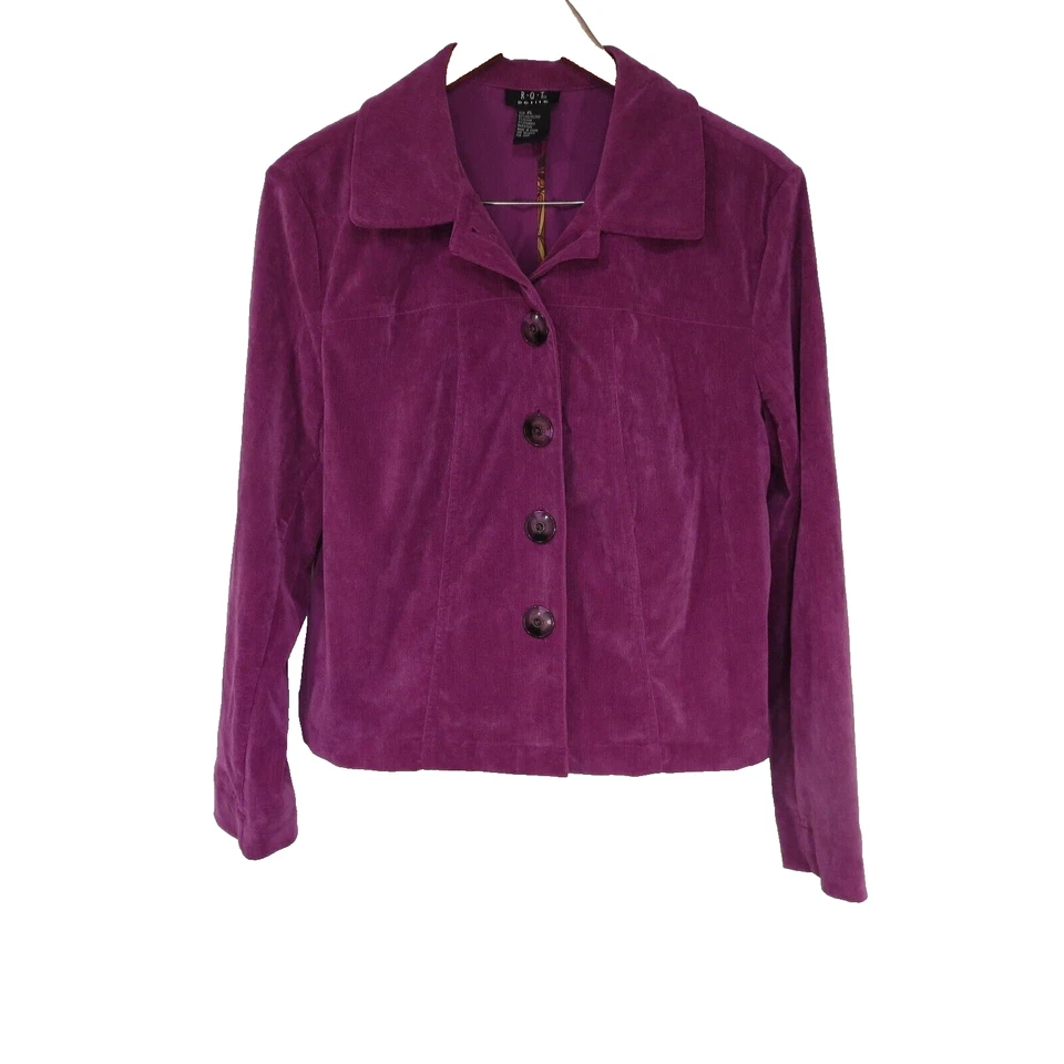 Chaqueta Blazer RQT Mujer Pana Pequeña Grande Elastizada - Magenta Foto 1 de 4