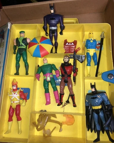 Vintage DC Kenner Super Powers Collection with carrying Case Lot action figures Cover