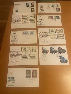 Norfolk Island 1973-1974, Various 9 First Day Covers, XF condition - Image 1 of 4