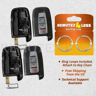 2 Replacement For 2011 2012 2013 2014 2015 Hyundai Azera Pull Key Fob Shell Case Foto 1 de 4