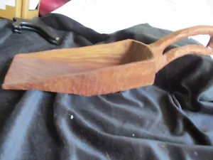Vintage hand carved wood grain scoop - Picture 1 of 5