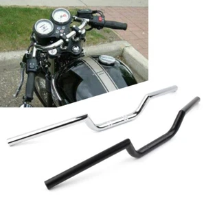 7/8" 22mm Diameter Clubman Universal Handlebars Bars Fit Cafe Racer Motorcycle - Picture 1 of 14